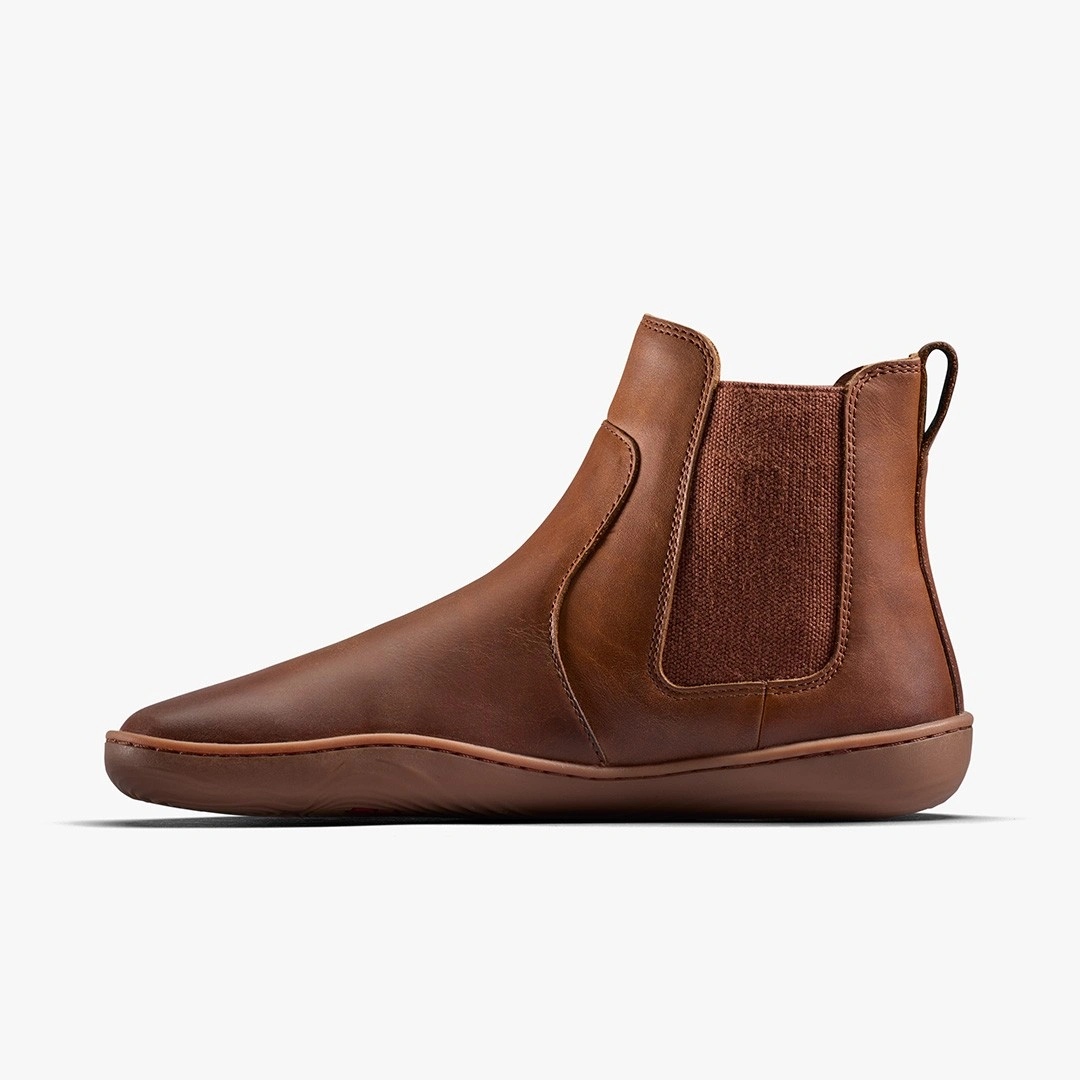 vivobarefoot NATURAL レザー ブラウン 43 Vivobarefoot Sensus Chelsea - Women - Widetoes