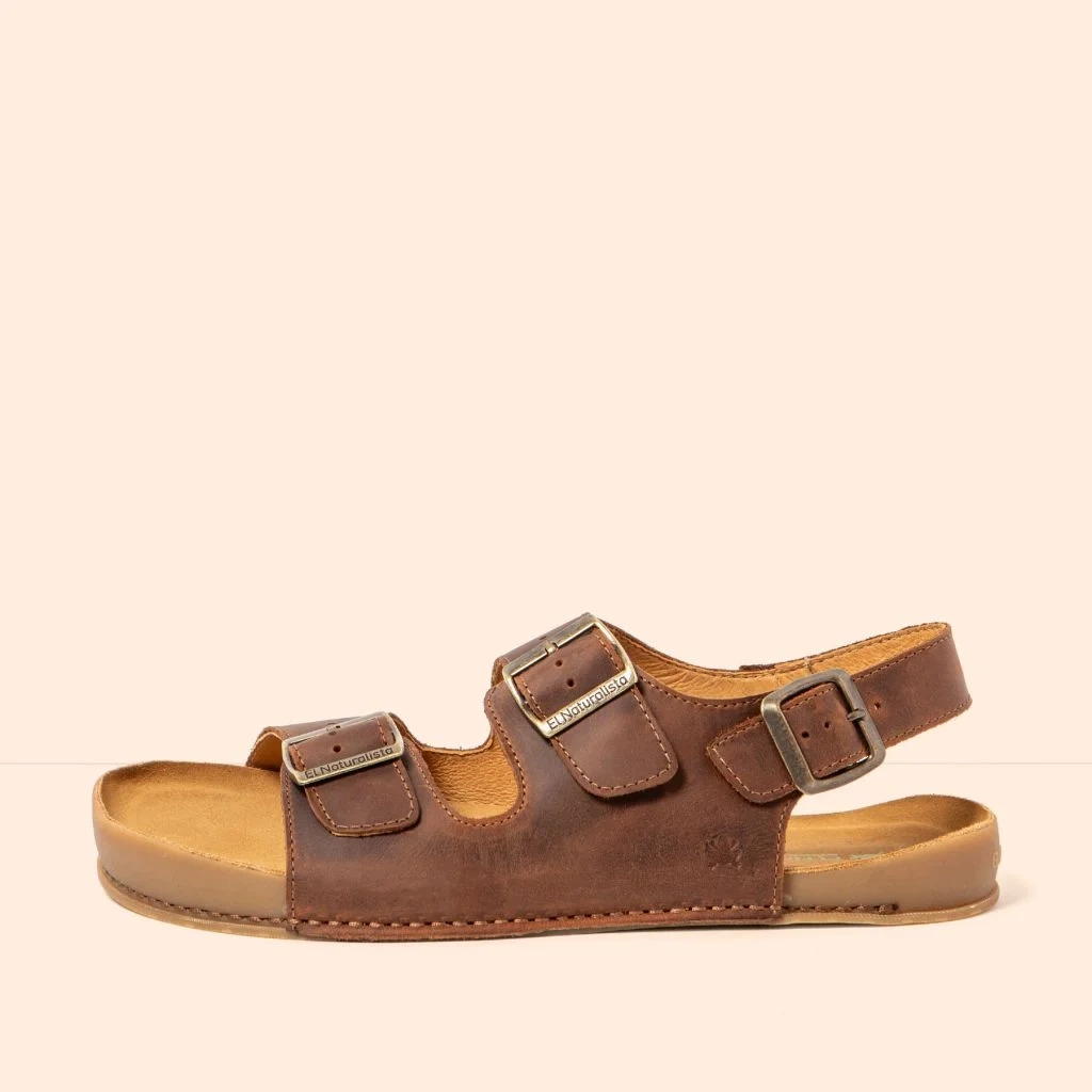 EL NATURALISTA ブラウン レザー クロスストラップ ヒール El Naturalista Arizona Horizon N6001 Barefoot sandal - Unisex