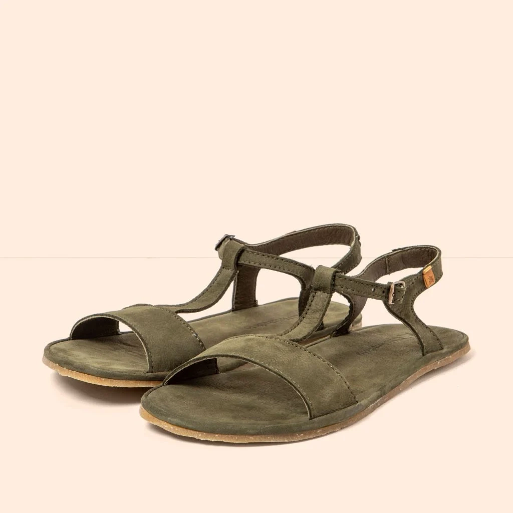 El Naturalista N5684 Bare sandalen, platte sandalen voor dames, Zalm, 36 EU breed
