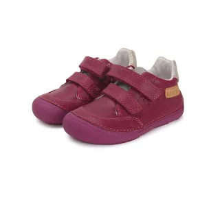 D.D. Step Leather barfotasneaker - Barn - Dark Pink C063-41377