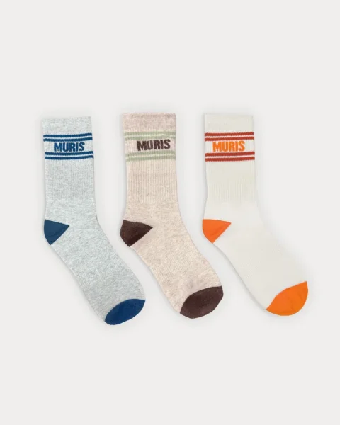 Muris Striped Socks Women barfotastrumpor 3-pack