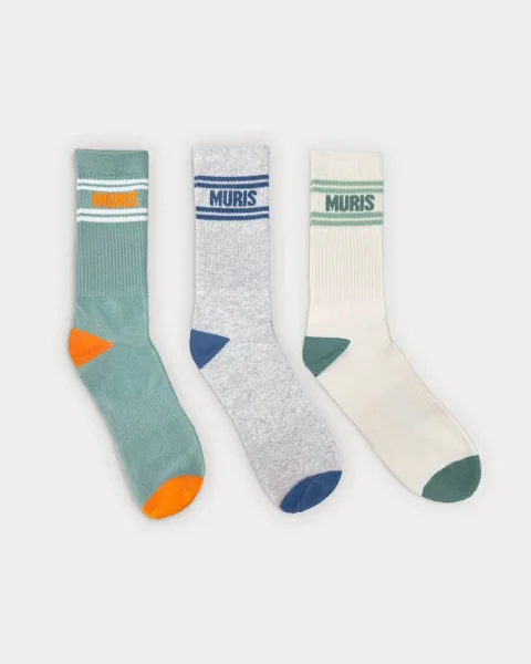 Muris Striped Socks Men barfotastrumpor 3-pack