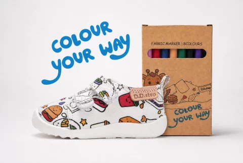 D.D. Step Canvas barfotaskor Little Artist