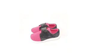 Beda barfotasneakers Rebecka mesh - 1 veclro - Pink & Grey